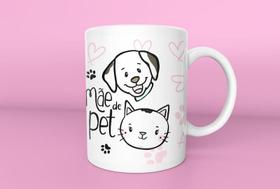 Caneca Presente Porcelana 325Ml Tema Mãe De Pet