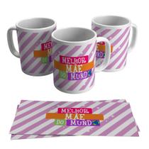 Caneca Presente Porcelana 325Ml Tema Mãe Melhor Mãe Do