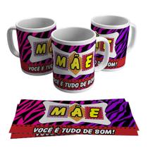 Caneca Presente Porcelana 325ml Tema Mãe Você é Tudo de Bom!