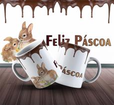 Caneca Presente Porcelana 325Ml Tema Páscoa Coelho 4