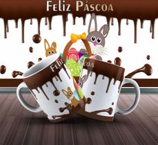 Caneca Presente Porcelana 325ml Tema Páscoa Coelho 5