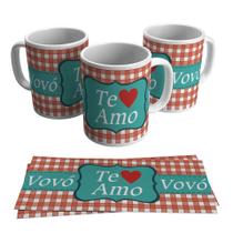 Caneca Presente Porcelana 325ml Tema Vovó Te Amo