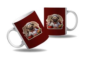 Caneca Presente Pug Cozinheiro Chefes Cozinha Profissão