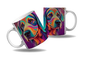 Caneca Presente Tema Cachorro Psicodélico Cores Rave Doce 2