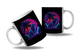 Caneca Presente Tema Geek Nerd Lobos Wolf Cores Vibrantes HD