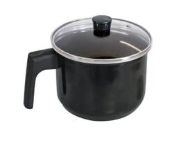 Caneca Preta 2L Esmaltada Cerâmica Indução Cooktop Elétrico Gás - JJB Utilidades