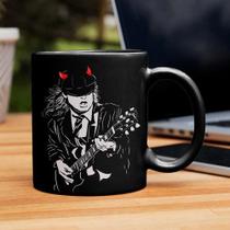 Caneca Preta Acdc Angus Guitar