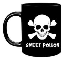 Caneca Preta Bandas De Rock Sweet Poison