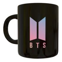 Caneca Preta de Porcelana Bts Army K-pop
