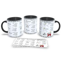 Caneca Preta de Porcelana Personalizada Flork Queen Com Frases Engraçadas