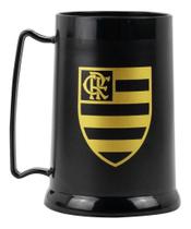 Caneca Preta Gel Isolante Térmico 300ml - Flamengo