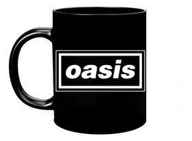 Caneca Preta Oasis Logo