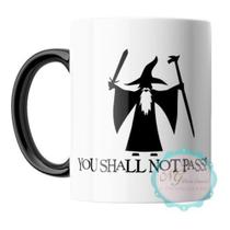 Caneca Preta Porcelana Senhor Dos Anéis Galdalf You Shall Not Pass Caneca Preta Porcelana Senhor Dos Anéis Galdalf You Shall Not Pass