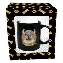 Caneca Preta Raças de Cachorro Sortidas 320ml