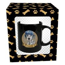 Caneca Preta Raças de Cachorro Sortidas 320ml