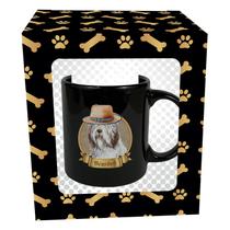 Caneca Preta Raças de Cachorro Sortidas 320ml