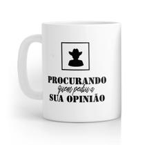 Caneca Procurando sua opinião Branca Caneca Procurando sua opinião Branca