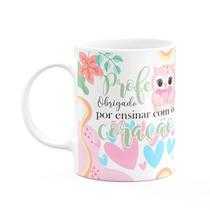 Caneca - Professora - Obrigado por ensinar com o coração