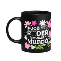 Caneca Professora - Tem o poder de mudar o mundo - Preta M1 Caneca Professora - Tem o poder de mudar o mundo - Preta M1