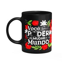 Caneca Professora - Tem o poder de mudar o mundo - Preta M2 Caneca Professora - Tem o poder de mudar o mundo - Preta M2