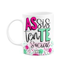 Caneca profissões - Assistente Social - 325ml branca - M2 Caneca profissões - Assistente Social - 325ml branca - M2