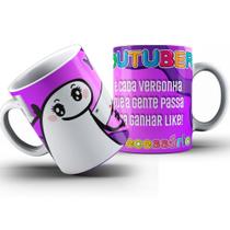 Caneca profissões flork youtuber feminino