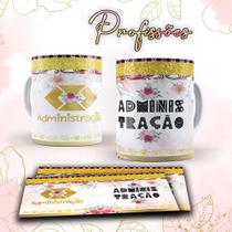 Caneca profissões glitter - Administração