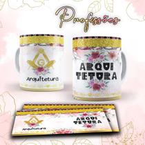 Caneca profissões glitter - Arquitetura