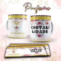Caneca profissões glitter - Contabilidade