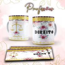 Caneca profissões glitter - Direito