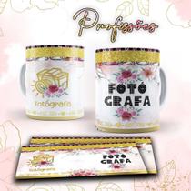 Caneca profissões glitter - Fotógrafa