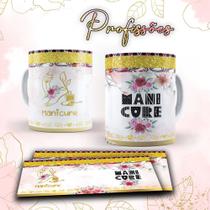 Caneca profissões glitter - Manicure Caneca profissões glitter - Manicure