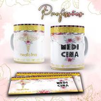 Caneca profissões glitter - Medicina