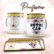 Caneca profissões glitter - Nutrição