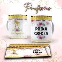 Caneca profissões glitter - Pedagogia