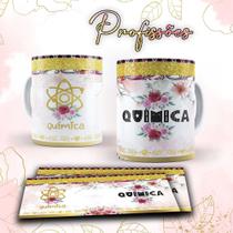 Caneca profissões glitter - Química