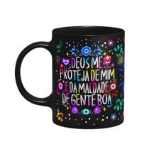 Caneca Proteção - Deus me proteja de mim - Preta Caneca Proteção - Deus me proteja de mim - Preta