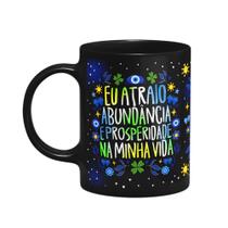 Caneca Proteção - Eu atraio abundância - Preta Caneca Proteção - Eu atraio abundância - Preta