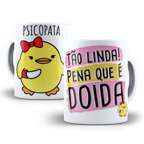 Caneca Psicopata Meme Engraçada Porcelana Personalizada