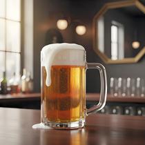 Caneca Pub 300ml em Inox - Vidro Resistente e Fácil Limpeza