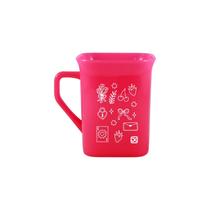 Caneca Quadrada 250mL Rosa Neon Colecao AMOR Romance