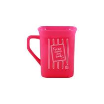 Caneca Quadrada 250mL Rosa Neon Colecao AMOR To the Moon