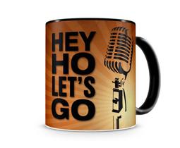Caneca Ramones Hey Ho Lets Go Preta Caneca Ramones Hey Ho Lets Go Preta