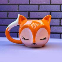 Caneca Raposa Cerâmica 3D Laranja 300ml Caneca Raposa Cerâmica 3D Laranja 300ml