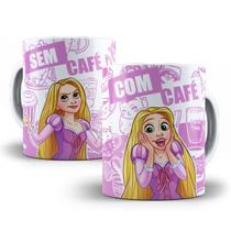 Caneca Rapunzel Enrolados Com Café Sem Café Personalizada