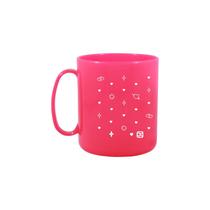 Caneca Redonda 400mL Rosa Neon Colecao AMOR Cupido