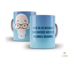 Caneca Religiosa, Deus dá as batalhas mais difíceis aos seus... Caneca Religiosa, Deus dá as batalhas mais difíceis aos seus...