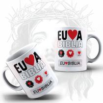 Caneca Religiosa Eu Amo A Bíblia Jesus Deus - MEGA OFERTA!