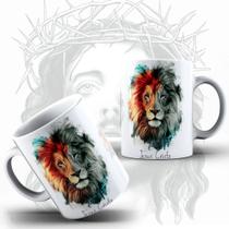 Caneca Religiosa Leão Da Tribo De Judá Fundo Branco - MEGA OFERTA! Caneca Religiosa Leão Da Tribo De Judá Fundo Branco - MEGA OFERTA!