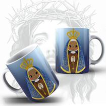 Caneca Religiosa Nossa Senhora Da Aparecida Chibi Desenho Jesus - MEGA OFERTA!
